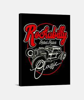 Lienzo American Classic Hot Rod Rebel Vintage Rockabilly Retro Rockers Custom Motor Vintage Hotrod