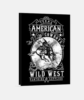 Lienzo American Cowboys Texas Retro Wild West