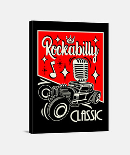 Lienzo Hotrod Rockabilly Music Vintage Rockers USA Hot Rod Rock and Roll