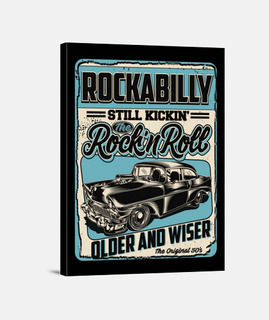 Lienzo Rockabilly Coches Antiguos Vintage 1950s Retro Rock and Roll Rockers American Classic Cars