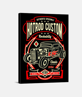 Lienzo Rockabilly Retro Hotrod Custom Motor Rockers Coches Clásicos USA