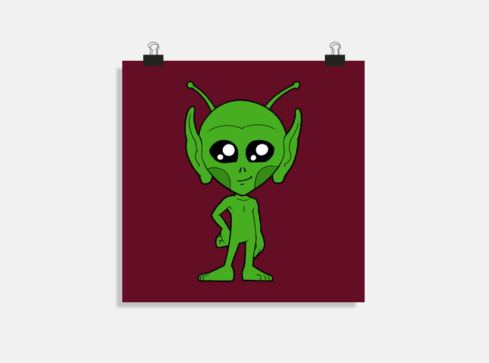 Little green martian poster | tostadora Little green martian poster | tostadora