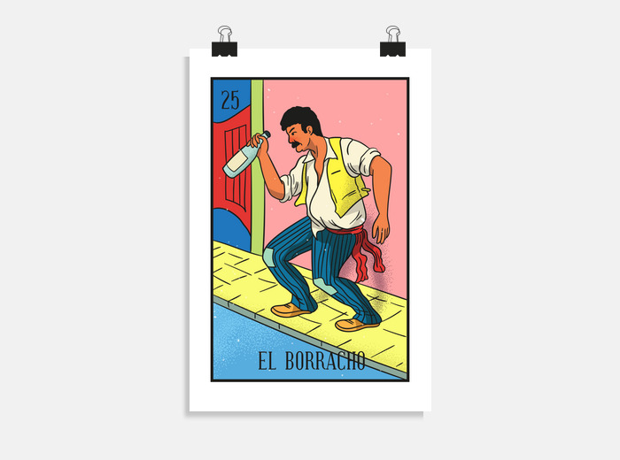 P ster loteria mexicana el borracho latostadora