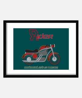marco rojo de la motocicleta