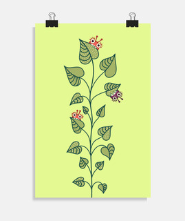 mignon bugs manger vert plante nature l