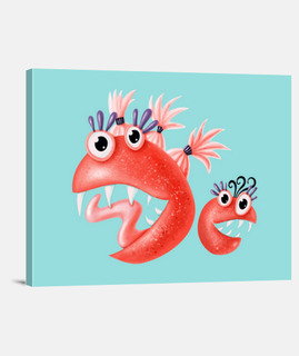 monstruos divertidos criaturas felices
