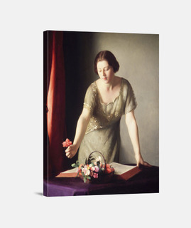 Mujer arrancando flores (1921)