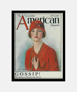 Mujer con sombrero rojo, American Magazi