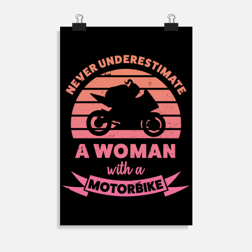 mujer con una moto regalos divertidos e