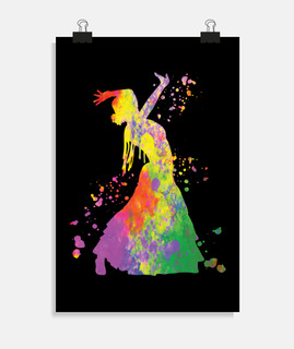mujer flamenca con traje de flamenca
