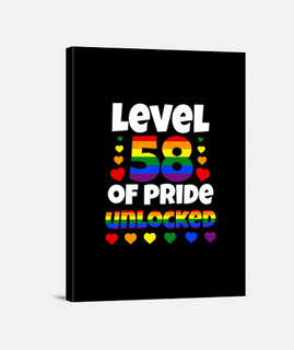 niveau 58 de fierté lgbt arc-en-ciel dé