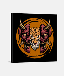 oni tiger samurai japón diablo máscara