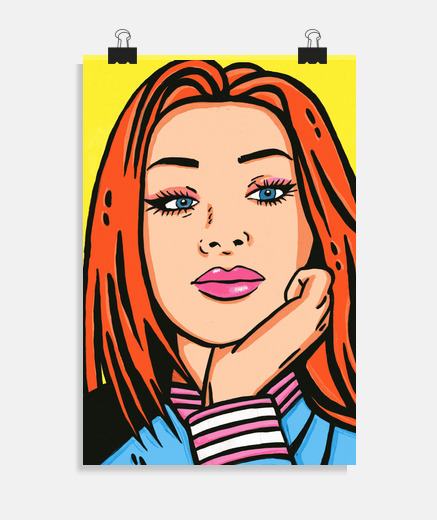 Poster orange est la nouvelle bande dessinée de pop art noir