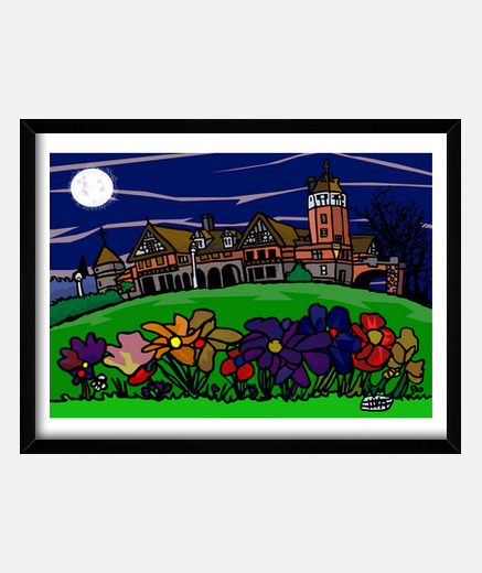 Cadre palais miramar la nuit