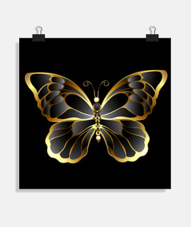 Papillon noir stylé, cadeau