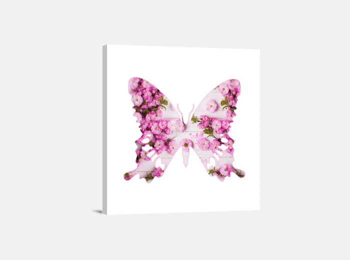 Tableau Papillon Rose Decoration De La Chambre Des Enfants Table