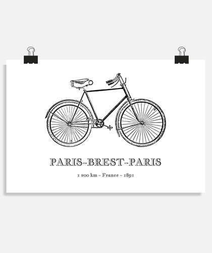 Poster paris brest paris course cycliste tostadora
