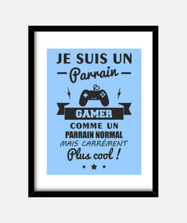 Cadre Parrain Gamer Geek Gaming Humour Tostadora Cadre Parrain Gamer Geek Gaming Humour Tostadora