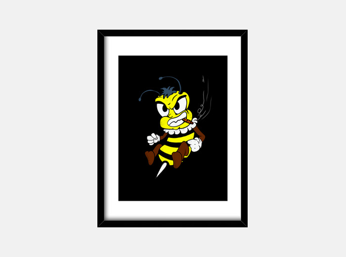 Cuadro peleas abeja dibujos animados gracioso | laTostadora Cuadro peleas abeja dibujos animados gracioso | laTostadora