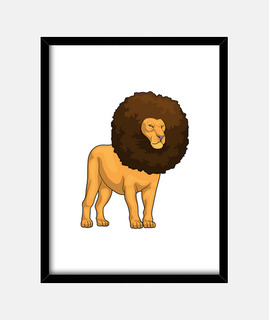 Pelo afro de león