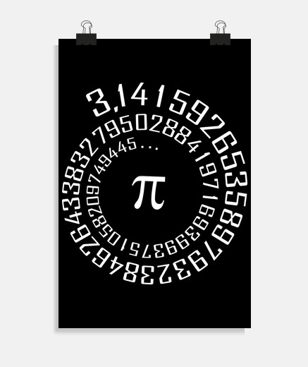 Poster pi number - shirt seta maths