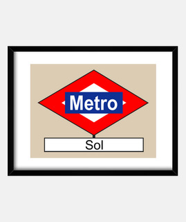 Placa de Metro estación de Sol