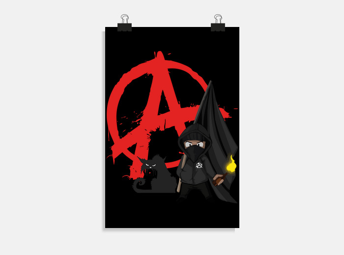 poster anarchy black cat