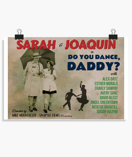 Poster affiche de danse ancienne, papa