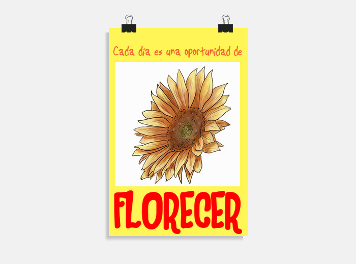 Póster florece como girasol | laTostadora