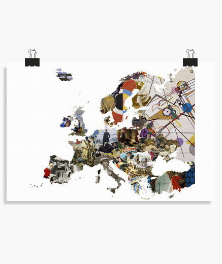 Póster Mapa del Arte en Europa