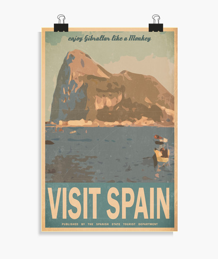 Póster Visit Spain Visit Gibraltar