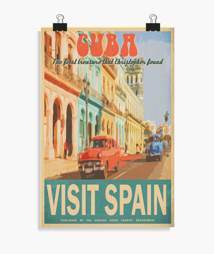 Póster Visit spain visit la habana