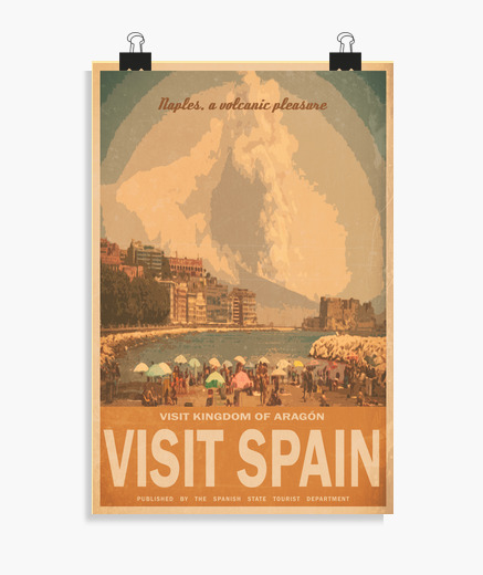 Póster Visit Spain Visit Naples