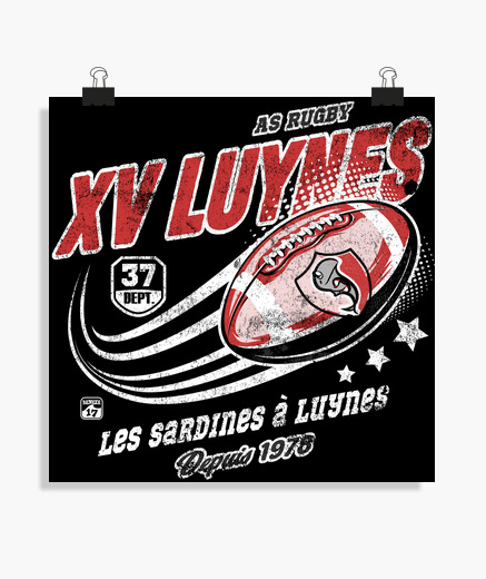 Póster xv rugby luynes