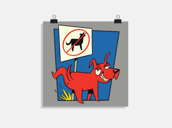 Personaliza un cartel de prohibido perros online