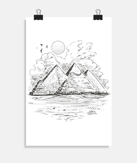 Poster pyramide de gizeh voyage en Egypte affiche souvenir chambre magasin restaurant poster 