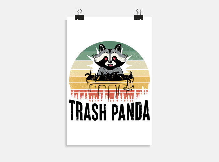 Trash Panda Raccoon Sticker