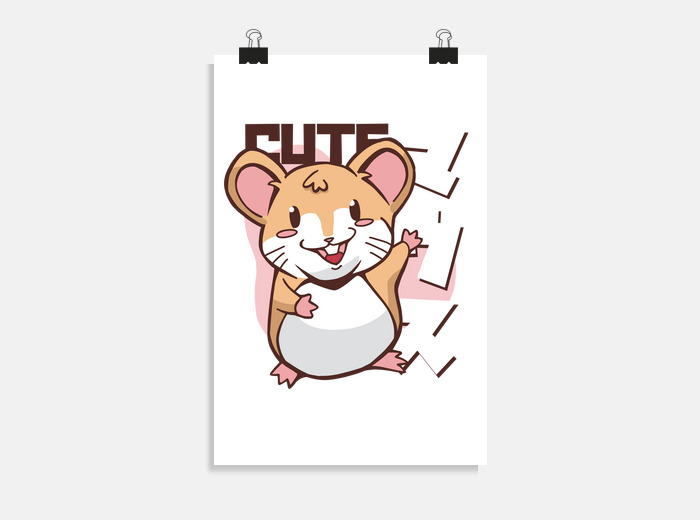 Póster ratón de anime kawaii | laTostadora Póster ratón de anime kawaii | laTostadora