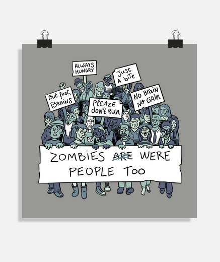 Poster réclamations de zombies - affiche