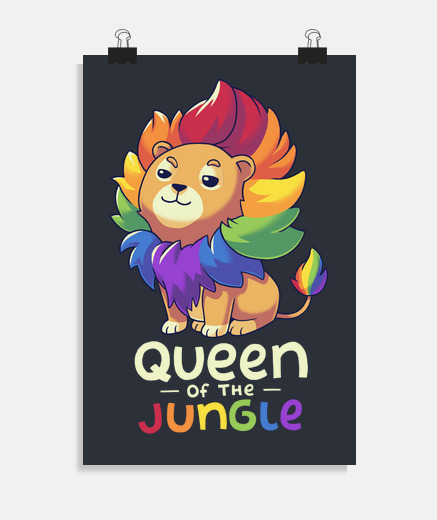 Poster reine de la jungle fierté lgbt