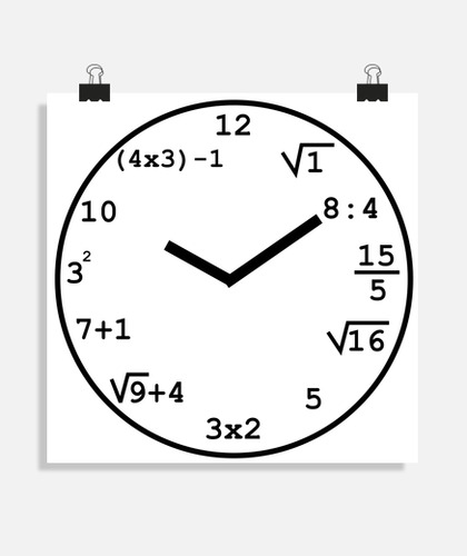 Póster reloj matemático laTostadora - Main Image