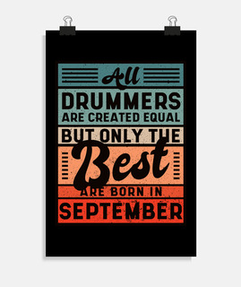 rétro vintage batteur anniversaire sept