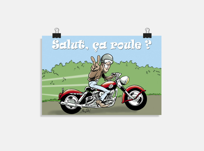 Poster Salut Motard Tostadora