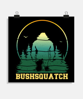 sasquatch dans les bois rétro