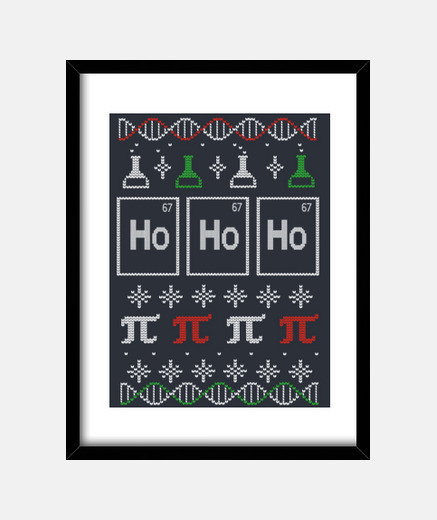 Framed science christmas - maths - ugly sweater