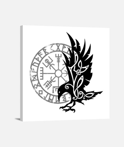 Maglietta Ricamata Motivo Del Corvo Vichingo – Valhalla Shop - Foto 3