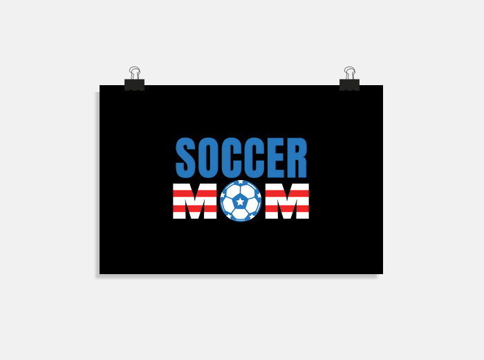 Soccer mom funny mum football usa flag poster | tostadora Soccer mom funny mum football usa flag poster | tostadora