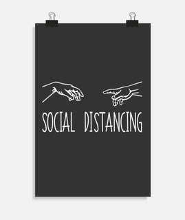 social distancing poster negro