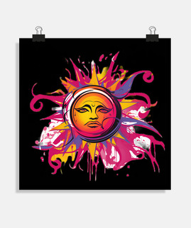 Sol Estilo Graffiti Artístico