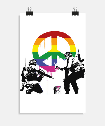 Poster soldats de la paix banques lgtb